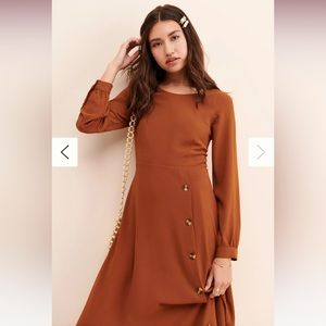 No less than button midi dress